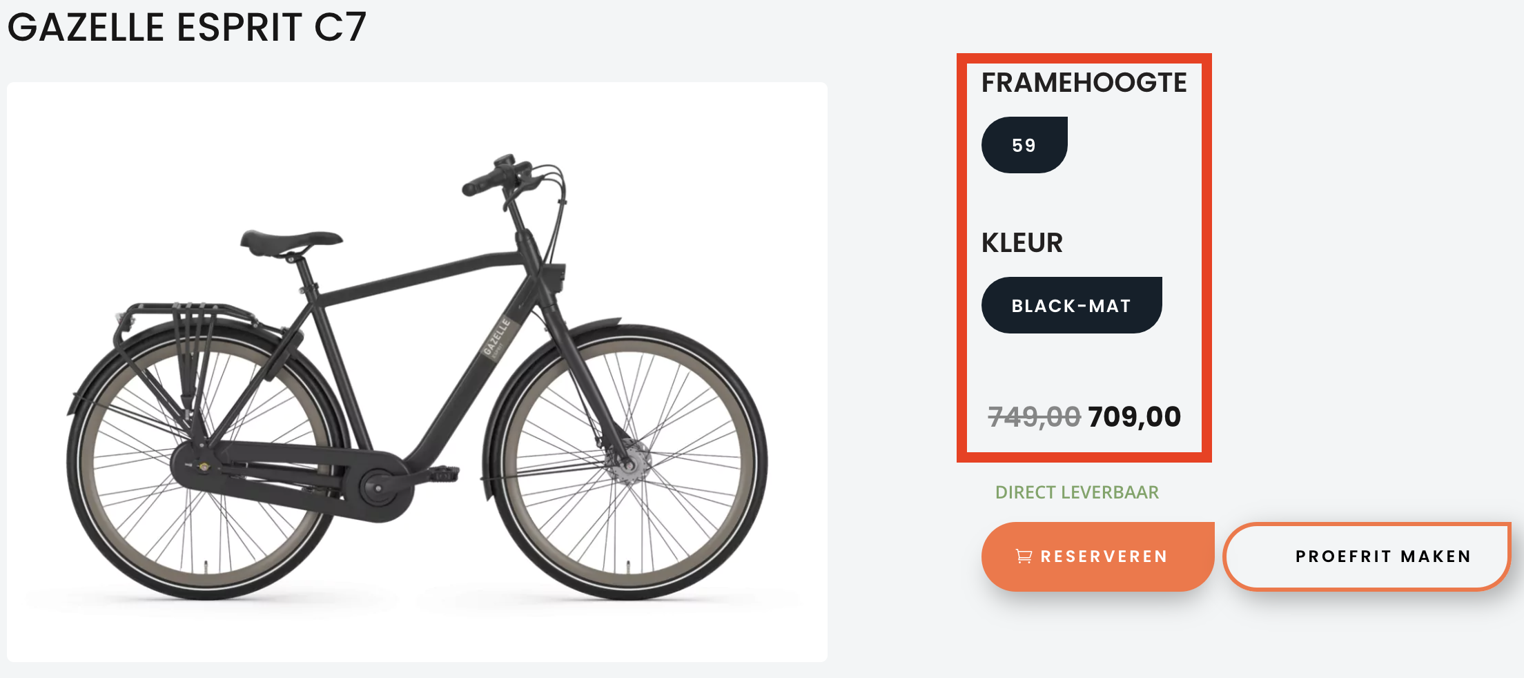 Stadsfiets productpagina Wels2wielers