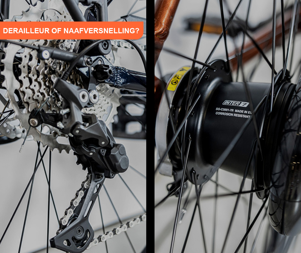 Derailleur of naafversnelling? Dit zijn de voor- en nadelen