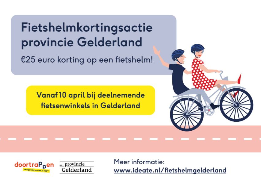 Fietshelm kortingsactie Doortrappen Doortrappen fietshelm actie