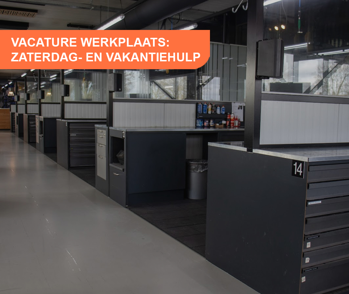 Vacature zaterdag- en vakantiehulp werkplaats