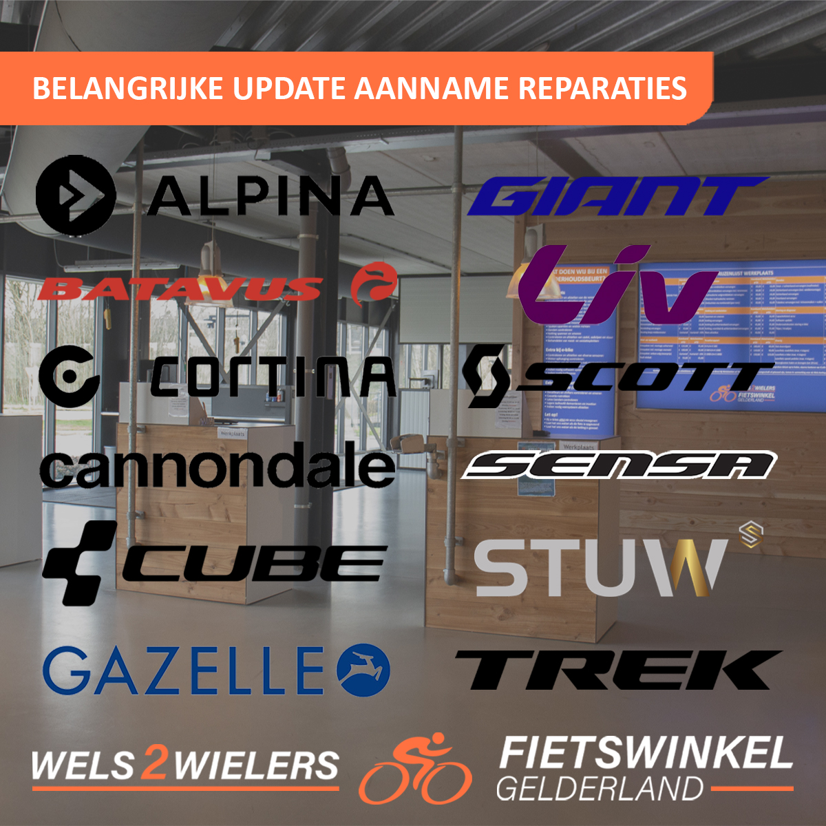 Update aanname reparaties - social Aanname reparaties, werkplaats Wels2wielers Heteren